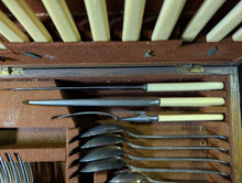 Load image into Gallery viewer, Mappin & Web Silver Plated Flatware In Fitted Casket Lot of 42 Pieces