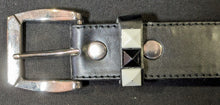 Load image into Gallery viewer, 1980’s Vintage Silver Tone Black Leather Belt Lot of 2