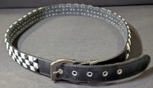 Load image into Gallery viewer, 1980’s Vintage Silver Tone Black Leather Belt Lot of 2