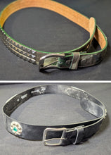 Load image into Gallery viewer, 1980’s Vintage Silver Tone Leather Belt Lot of 2