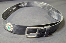 Load image into Gallery viewer, 1980’s Vintage Silver Tone Leather Belt Lot of 2