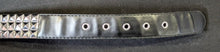 Load image into Gallery viewer, 1980’s Rocker Style Silver Tone Black Leather Belt Lot of 3