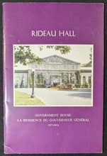 Load image into Gallery viewer, Rideau Hall Government House Booklet - Signed by Roland Michener Ottawa
