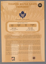 Load image into Gallery viewer, Toronto Maple Leafs "In The Game" #TH-19 Franchise History Card