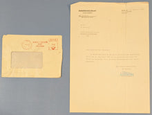 Load image into Gallery viewer, 1958 Bundeskanzleramt TLS Signed Letter Dr. Dossmann + Env Card 47029/58 Germany
