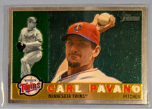 Load image into Gallery viewer, Carl Pavano Topps Heritage Minnesota Twins Baseball Card - CHR181