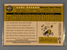 Load image into Gallery viewer, Carl Pavano Topps Heritage Minnesota Twins Baseball Card - CHR181