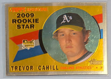 Load image into Gallery viewer, 2009 Topps Heritage Chrome Baseball Rookie Card - Trevor Cahill - CHR175