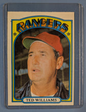 Load image into Gallery viewer, 1972 O-Pee-Chee Ted Williams #510 Texas Rangers OPC Baseball Card HOF Legend Man