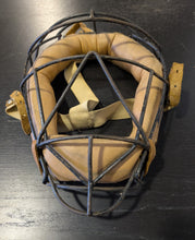 Load image into Gallery viewer, Vintage REACH Wire Catcher’s Mask 1940s-50s Baseball Canada Leather Strap
