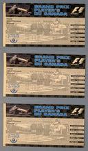 Load image into Gallery viewer, Lot of 3 - 1998 Grand Prix Player's Du Canada F1 Ticket Stubs - Montreal
