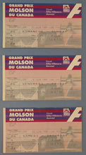 Load image into Gallery viewer, 1995 Molson Grand Prix F1 Tickets (Set of 3) – Circuit Gilles-Villeneuve
