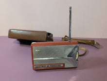 Load image into Gallery viewer, Vintage Kipco Hi-Fi 8 Transistor Radio Red with Leather Case
