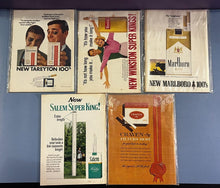 Load image into Gallery viewer, Lot of 5 Vintage 1960s Cigarette Ads & 5 TIME Magazines 1967 Collection
