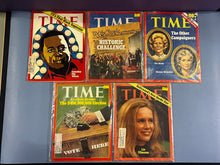 Load image into Gallery viewer, Lot of 5 Vintage Time Magazines 1971-1972 Muskie, Hirohito, Connally