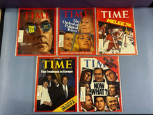 Load image into Gallery viewer, Lot of 5 Vintage Time Magazines 1970s - CIA, Political Wives, Melee 74