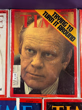 Load image into Gallery viewer, Lot of 5 Vintage TIME Magazines 1975 - Faisal, Ford, Detroit, Earthquake