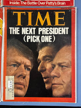 Load image into Gallery viewer, Lot of 4 Vintage Time Magazines: Maharishi (Oct 1975), Jimmy Carter (Sep 1976)