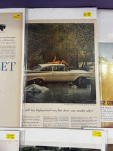 Load image into Gallery viewer, Lot of 10 Vintage Chevrolet Magazine Print Ads 1950s-1970s Car Advertising