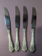 Load image into Gallery viewer, Set of 4 Wallace Stradivari Ornate Handle Grande Baroque Butter Spreader Knife