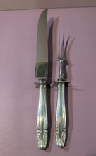 Load image into Gallery viewer, Wallace Stradivari Carving Knife and Fork Set With Sterling Silver Handle