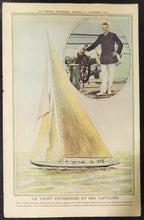 Load image into Gallery viewer, LA Press Montreal 22 November 1930 Le Yacht Enterprise Et Son Capitaine Sailing
