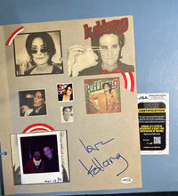 Load image into Gallery viewer, K.D. Lang Autographed Scrapbook Album Page w/ Photos JSA COA CM26135