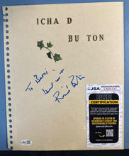Load image into Gallery viewer, Richard Burton Autographed "Ichabod Button" Script JSA CM26161