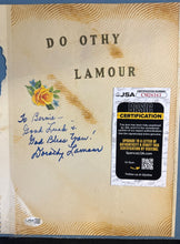 Load image into Gallery viewer, Dorothy Lamour Autographed Album Page JSA Certified (CM26163)