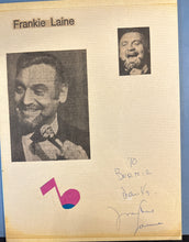 Load image into Gallery viewer, Frankie Laine & Buddy Greco Autographed Scrapbook Pages JSA (Vallee)