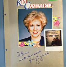 Load image into Gallery viewer, Kim Campbell Signed Page w/ Photo - Autographed by Canadian Prime Minister