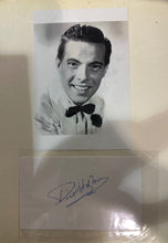 Load image into Gallery viewer, Dick Haymes Signed Autograph Card & Black and White Photograph Memorabilia