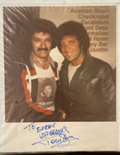 Load image into Gallery viewer, Tom Jones Autographed Photo on 12x14 Grumbacher Canvas Board Signed To Bernie