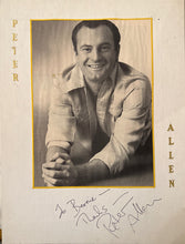 Load image into Gallery viewer, Vintage Signed Peter Allen Autographed Photo Mounted on 12x16 Canvas Board