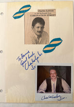 Load image into Gallery viewer, Charles Lawson "Jim McDonald" Coronation Street Signed Scrapbook Page Autograph