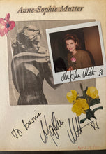 Load image into Gallery viewer, Anne-Sophie Mutter & Martin Isepp Autographed Scrapbook Pages ca 1988