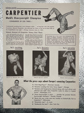 Load image into Gallery viewer, 1950s-60s 8” x 10” Edouard Carpentier World’s Heavyweight Champ Promo Fact Sheet
