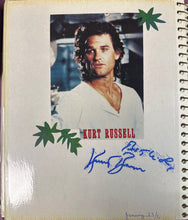 Load image into Gallery viewer, 1991 Goldie Hawn & Kurt Russell Dual Autographed 8x11 Pages with Polaroid Photo