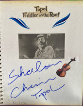 Load image into Gallery viewer, Topol Signed Fiddler on the Roof Program Autographed 1990 Shalom Chaim Topol