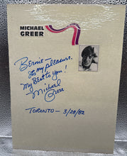 Load image into Gallery viewer, Michael Greer Autographed Inscribed 8x10 Album Page Cut Signature Toronto 1982