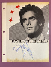 Load image into Gallery viewer, David Copperfield Autographed Page Dated 1989 Personalized To Benin