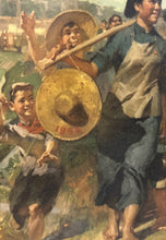 Load image into Gallery viewer, 23"x27" Chairman Mao Inspects the Guangdong Countryside 1972 Oil Painting Print