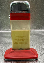 Load image into Gallery viewer, Vintage Scripto Vu-Lighter with Clear Fuel Compartment & Red Art Deco Base.