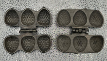 Load image into Gallery viewer, Antique Pewter Strawberry Ice Cream Molds. Lot of 2 Unbranded