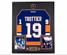 Load image into Gallery viewer, 42” x 34” Bryan Trottier Autographed New York Islanders Hall of Fame Jersey