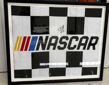 Load image into Gallery viewer, Nascar Checkered Racing Flag Framed with Autograph from Driver of #26 Car.
