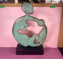 Load image into Gallery viewer, 26” x 16” Bronze Abstract Sculpture “Together” by Canadian Artist Alice Winant