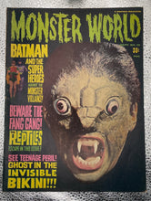 Load image into Gallery viewer, Monster World #10 Magazine (Warren, 1966) Batman Super Heroes Reptiles