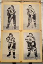 Load image into Gallery viewer, 1944 Beehive Hockey Photo Uncut Panel Lot Boston Bruins (4 Photos)