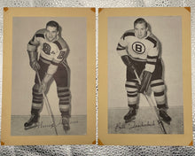 Load image into Gallery viewer, 1944 Beehive Hockey Photo Uncut Panel Lot Boston Bruins (4 Photos)